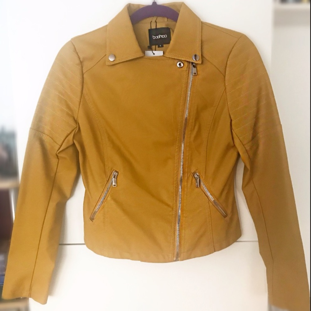 Boohoo Mustard Yellow Moto Jacket!